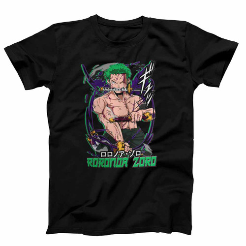 Roronoa Zoro Swords Man Anime One Piece Mens T-Shirt Tee