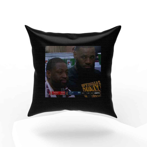 Lebron James Looking At Dwyane Wade Meme Pillow Case Cover