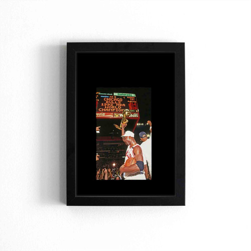 Michael Jordan 1992 Chicago Bull Championship Trophy Poster