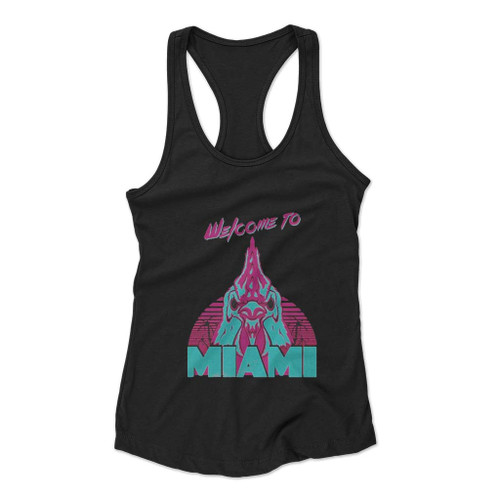 Hotline Miami Gaming Women Racerback Tank Top