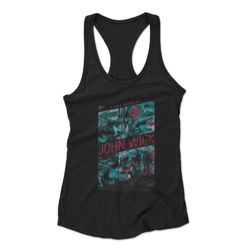 John Wick Baba Yaga Keanu Reeves Movie Women Racerback Tank Top