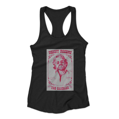 Kenny Rogers Original Fan Art Design Women Racerback Tank Top