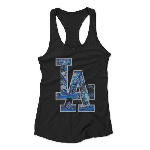 Los Angeles Dodgers Creative Art Women Racerback Tank Top