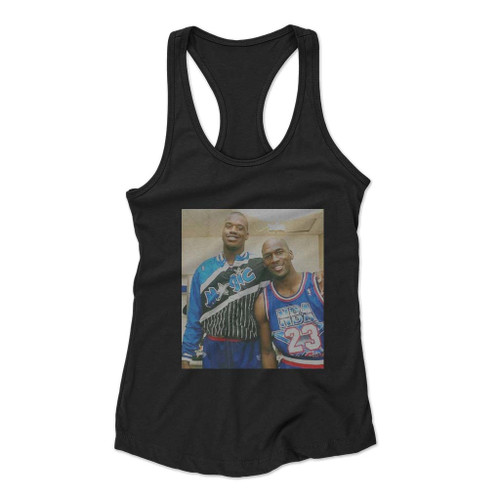 Micheal Jordan Shaq Women Racerback Tank Top