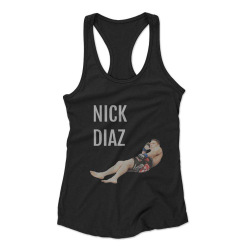 Nick Diaz On The Floor Women Racerback Tank Top