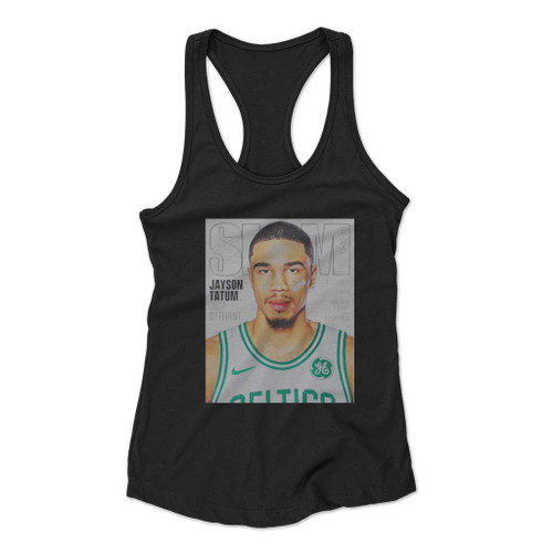 Slam Cover Tee Shirt Boston Celtics Jayson Tatum Women Racerback Tank Top Slam Cover Tee Shirt Boston Celtics Jayson Tatum Women Racerback Tank Top