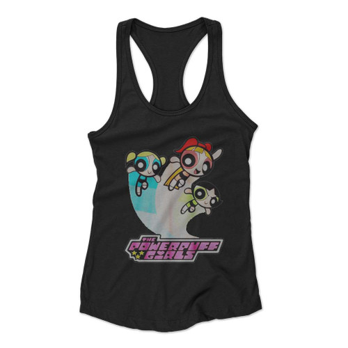 The Powerpuff Girls The Super Powerful Girls Women Racerback Tank Top