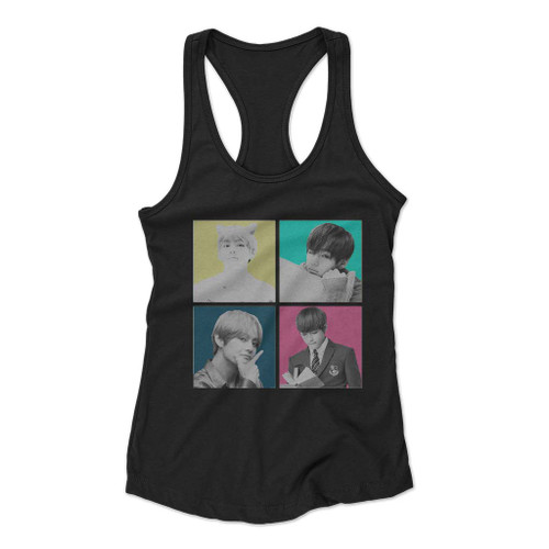 V Art Bts Women Racerback Tank Top
