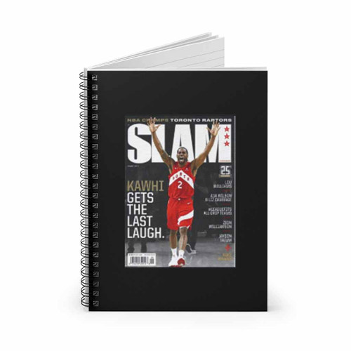 Kawhi Leonard Toronto Raptors Nba Slam Cover Spiral Notebook
