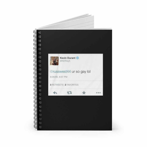 Kevin Durant Tweet Spiral Notebook