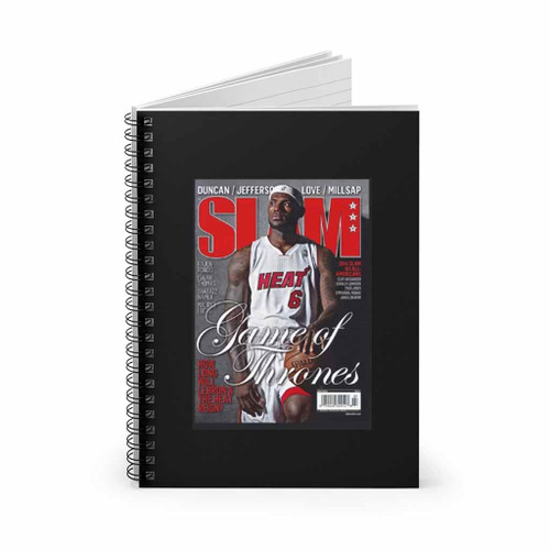 Lebron James Miami Heat Nba Slam Cover Spiral Notebook