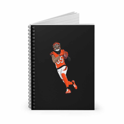 Tee Higgins Cincinnati Bengals Spiral Notebook