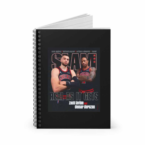 Zach Lavine And Demar Derozan Chicago Bulls Nba Slam Cover Spiral Notebook