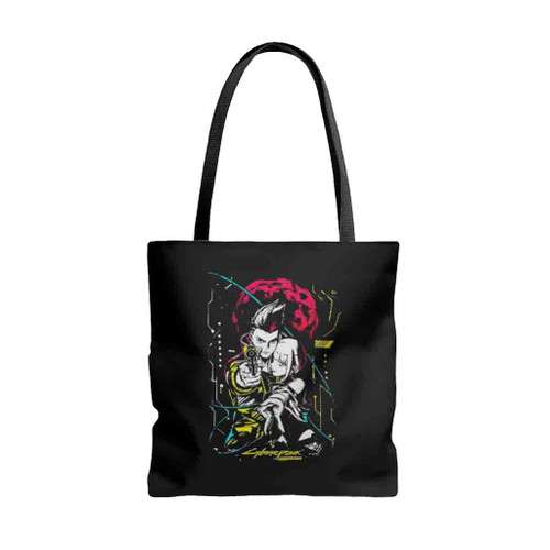 Cyberpunk Edgerunners David And Lucy Tote Bags