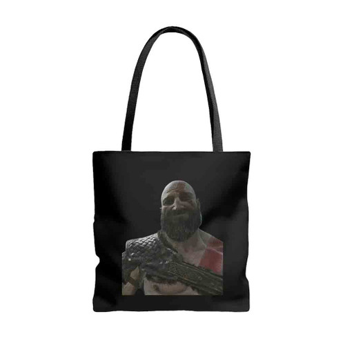 Kratos Smiling Meme Tote Bags