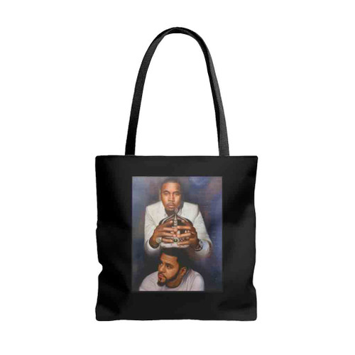 Nas And J Cole Crown Passing Tote Bags