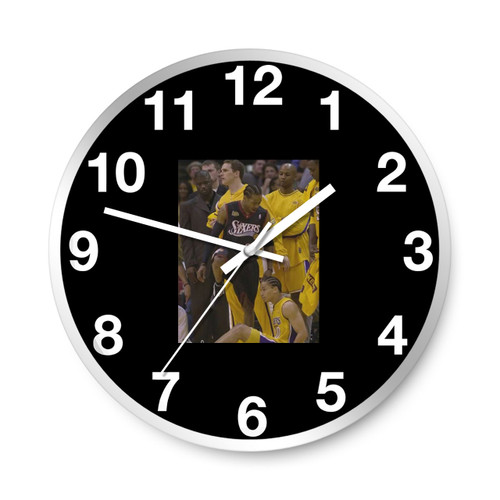 Allen Iverson Stepping Over Ty Lue Wall Clocks Allen Iverson Stepping Over Ty Lue Wall Clocks