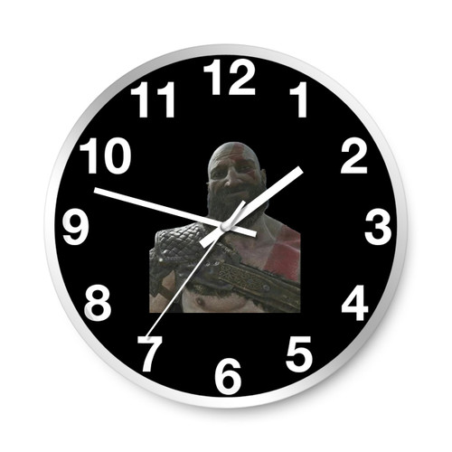 Kratos Smiling Meme Wall Clocks