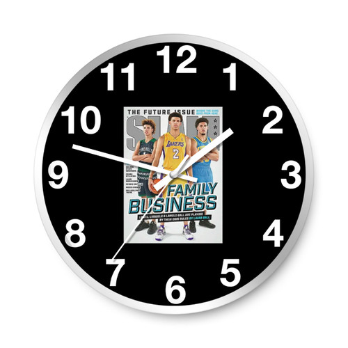 Lamelo Ball Lonzo Ball Family Business Hornets Chicage Bulls Slam Cover Wall Clocks