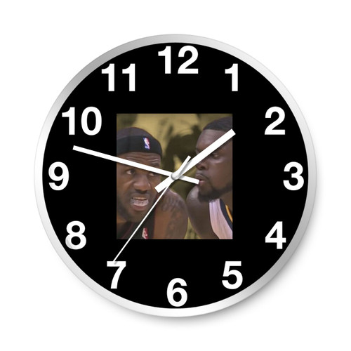 Lebron James Meme And Lancestephenson Blowing In His Ear Wall Clocks