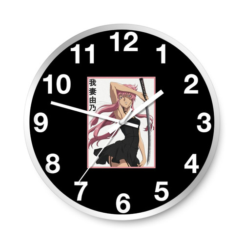 Mirai Nikki Yuno Gasai Anime Wall Clocks