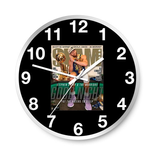 Stephen Curry Slam Magazine Night Night Championship Golden State Warriors Wall Clocks