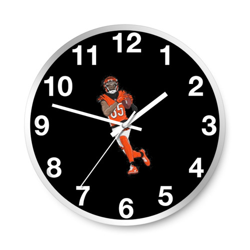 Tee Higgins Cincinnati Bengals Wall Clocks