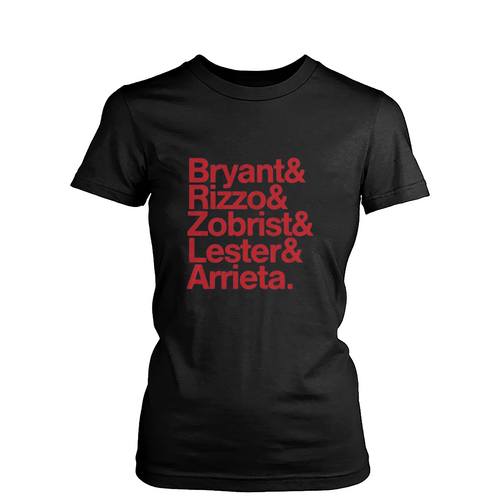 Chicagos Billy Goat Boys Bryant Rizzo Zobrist Lester Arrieta Womens T-Shirt Tee