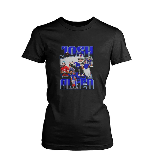 Josh Allen Vintage Style Buffalo Bills Football Womens T-Shirt Tee