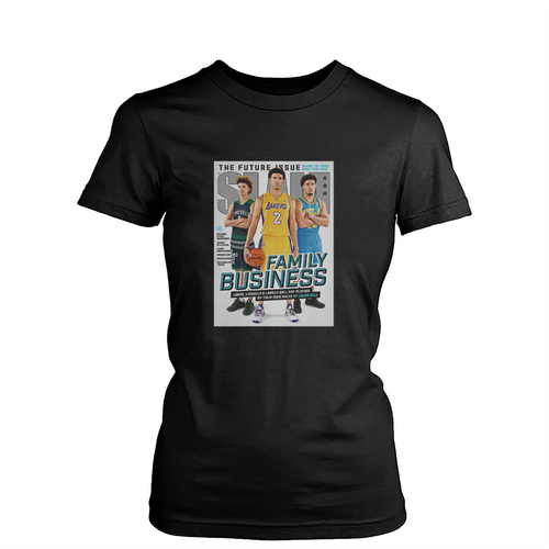 Lamelo Ball Lonzo Ball Family Business Hornets Chicage Bulls Slam Cover Womens T-Shirt Tee