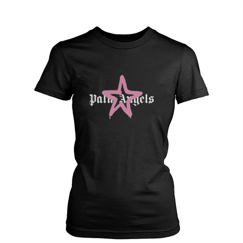 Palm Angels Pink Star Sprayed Unisex T Shirt 