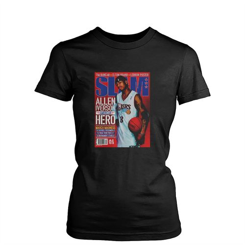 Slam Cover Tee Philadelphia 76Ers Allen Iverson Womens T-Shirt Tee