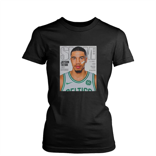 Slam Cover Tee Shirt Boston Celtics Jayson Tatum Womens T-Shirt Tee