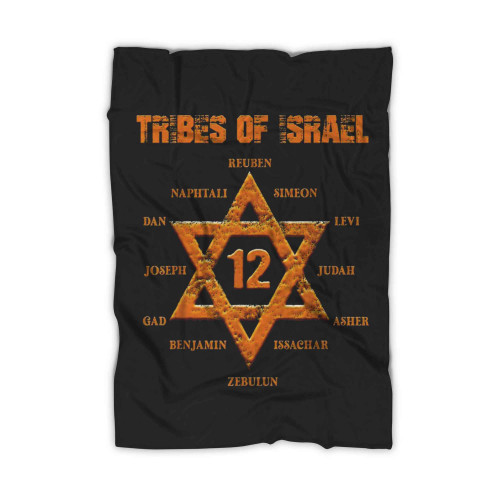 12 Twelve Tribes Of Israel Hebrew Israelite Judah Jerusalem Blanket