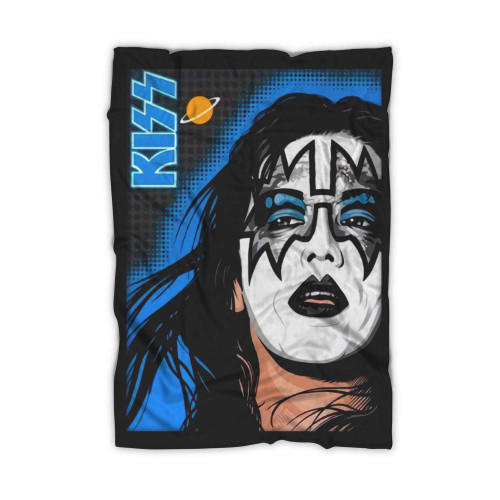 Ace Frehley Kiss Rock Retro Vintage Blanket
