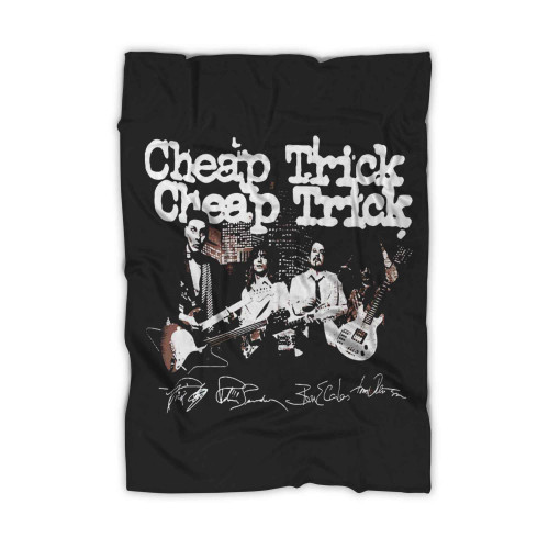 Cheap Trick Art Signed Blanket