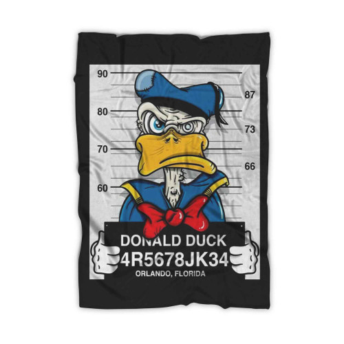 Disney Donald Duck Mugshot Cartoon Character Blanket