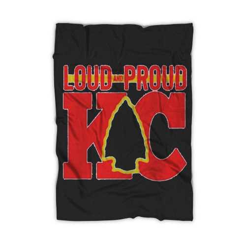 Kansas City Football Loud And Proud Vintage Blanket