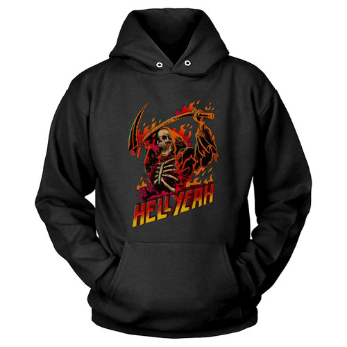 Skull Skeleton Grim Reaper Death Hell Yeah Hoodie