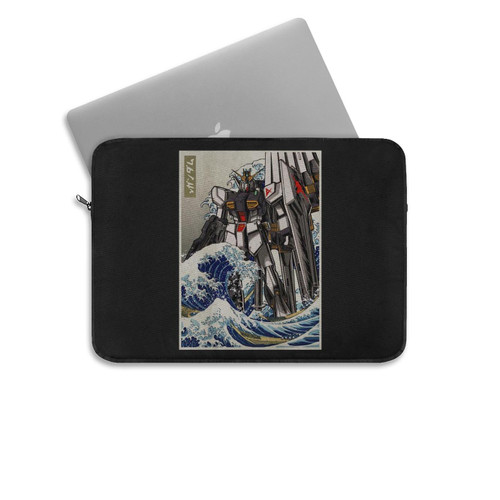 Hokusai Nu Gundam Anime Laptop Sleeve