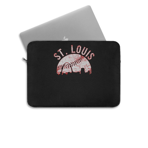 St Louis Baseball Vintage Cityscape Laptop Sleeve