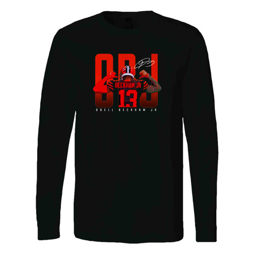 Odell Beckham 13 Long Sleeve T-Shirt Tee Odell Beckham 13 Long Sleeve T-Shirt Tee