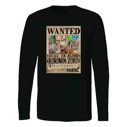 One Piece Wanted Roronoa Zoro Long Sleeve T-Shirt Tee