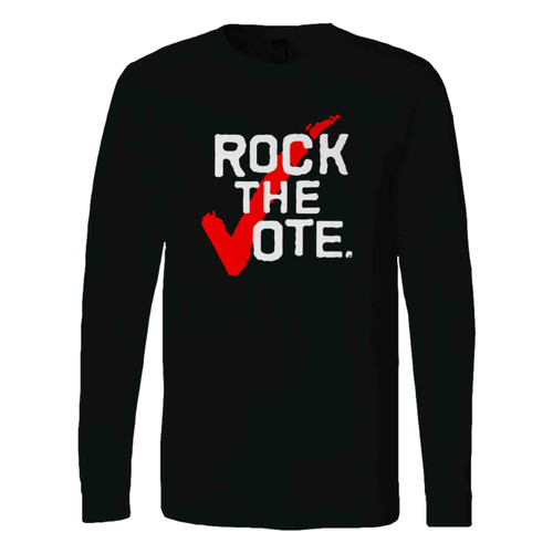 Rock The Vote Vintage Retro Band Long Sleeve T-Shirt Tee