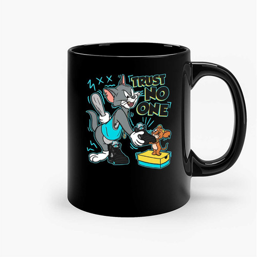 Jordan 5 Aqua Trust No One Cat And Mouse Ceramic Mugs