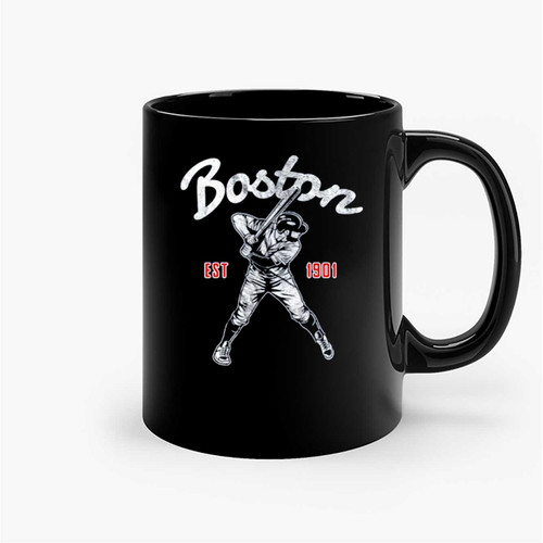 Vintage Boston Baseball Est 1901 Ceramic Mugs