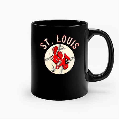 Vintage St Louis Baseball Mascot 90s Ceramic Mugs