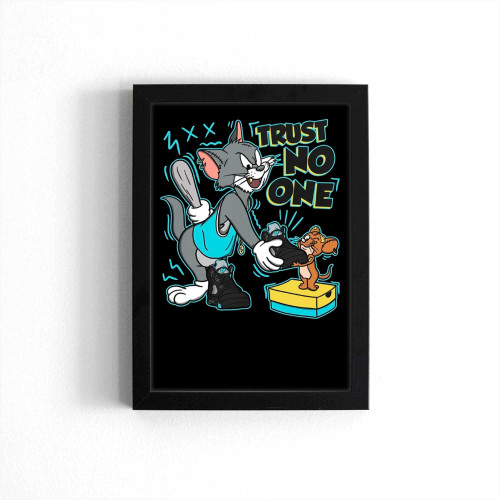 Jordan 5 Aqua Trust No One Cat And Mouse Poster