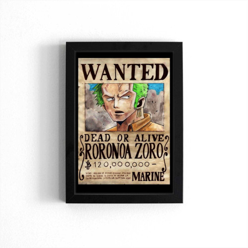 One Piece Wanted Roronoa Zoro Poster