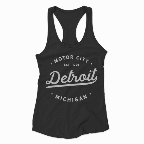 Detroit Michigan Motor City Classic Retro Vintage Racerback Tank Top